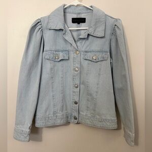 100% Cotton Kendall & Kylie Light Blue Puff Sleeve Denim Jacket